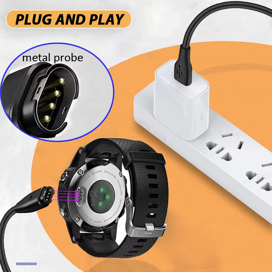 Câble de charge USB pour montres Garmin – Compatible Fenix, Forerunner, Vivoactive et plus